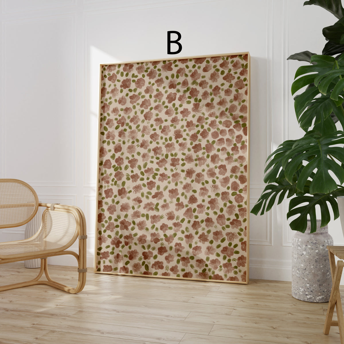 Blumen Poster · Geschenkidee · Florales Wandbild · Vintage Wanddeko · Dekoprint ohne Rahmen