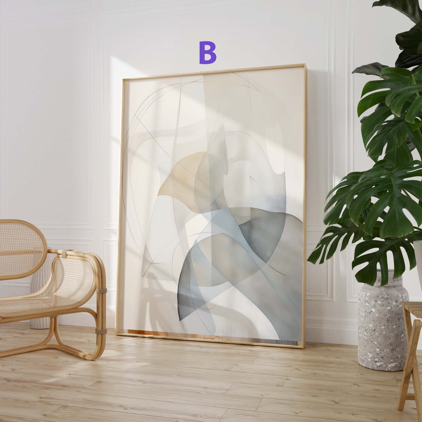 Abstraktes Poster · Geschenkidee · Organische Formen · Fließende Linien · Moderne Minimalistische Kunst · Dekoprint ohne Rahmen