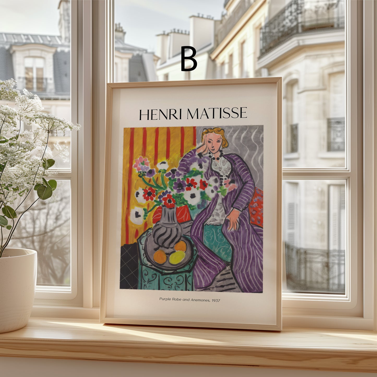 Henri Matisse Poster · Geschenkidee · Tanger Fenster Goldfisch Pflaumenblüten Pfingstrosen Fauvistisches Interieur · Dekoprint ohne Rahmen