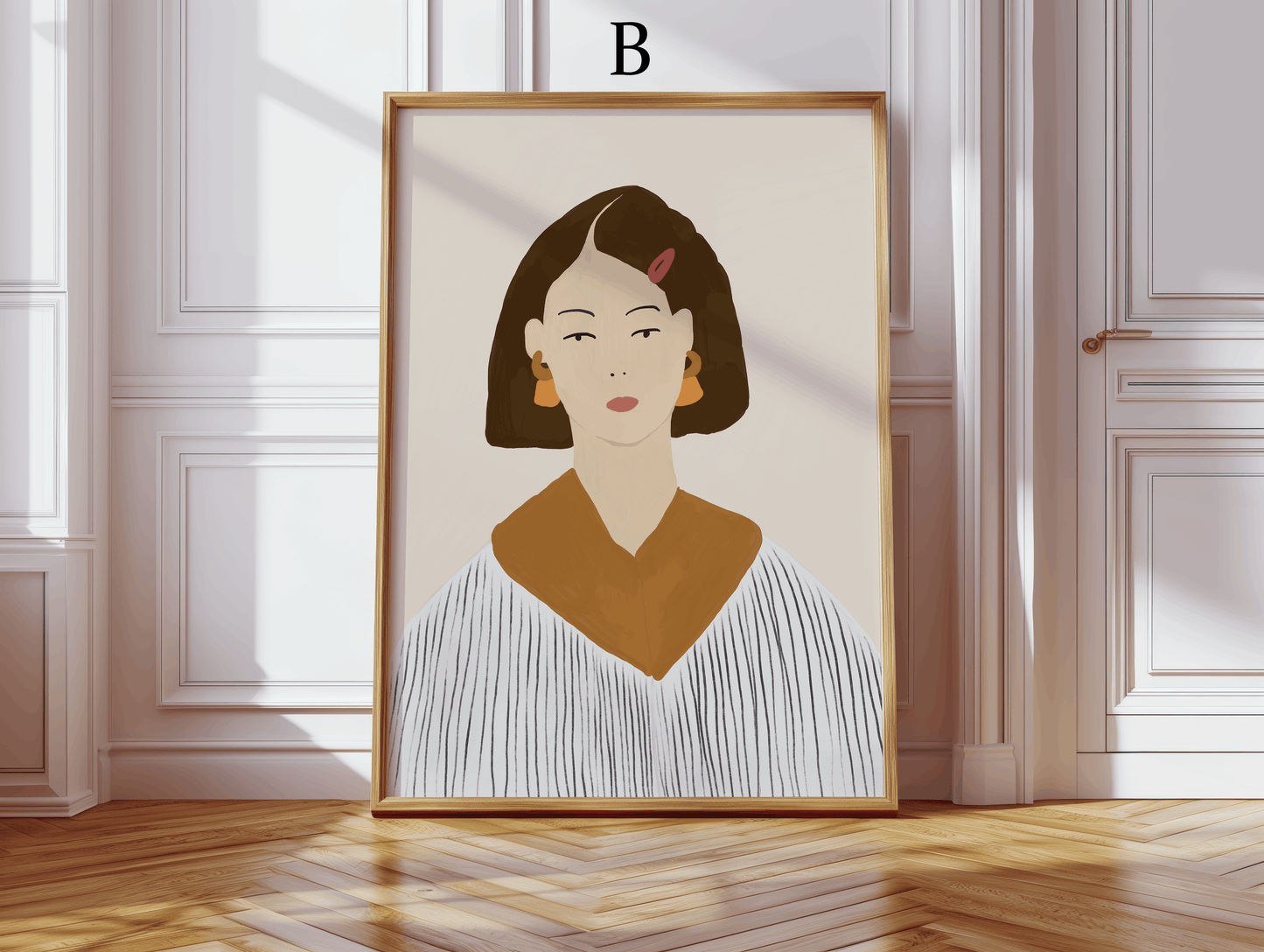 Abstrakte Frauen Poster · Geschenkidee · Abstrakt Frauengesichter Weibliche Silhouetten Line · Dekoprint ohne Rahmen