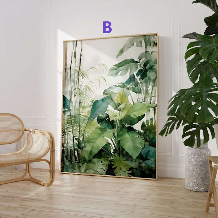 Dschungel Tiere Poster – Premium Baumwoll-Canvas