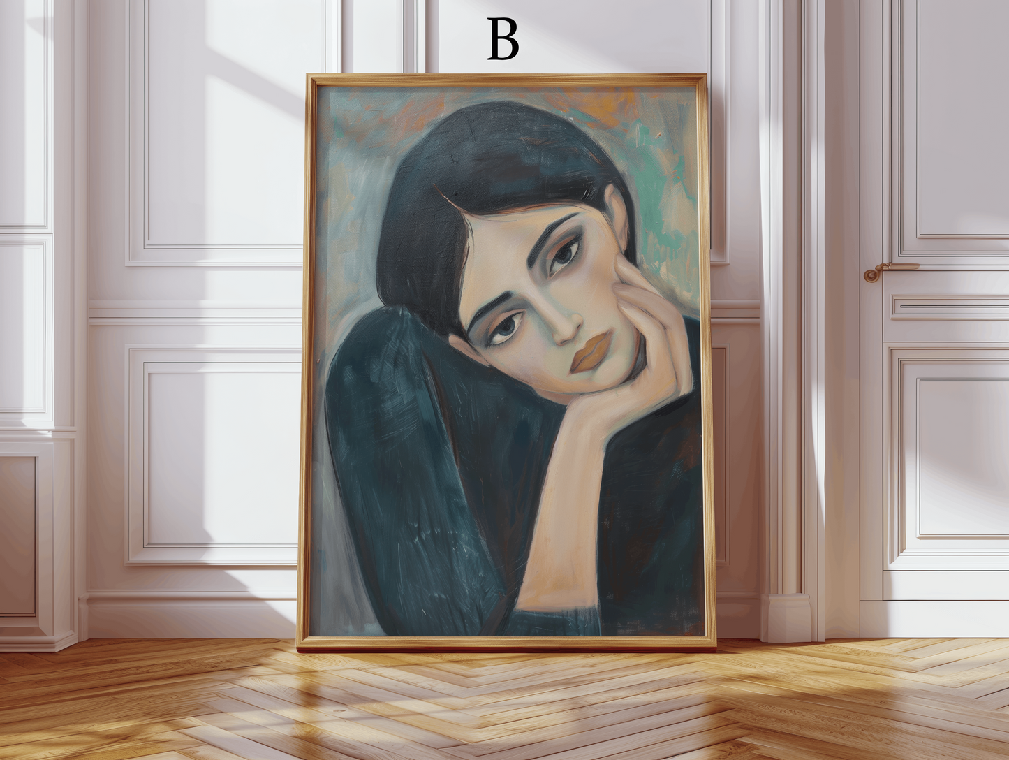 Abstrakte Portrait Poster · Geschenkidee · Mediterrane Landschaft · Dekoprint ohne Rahmen