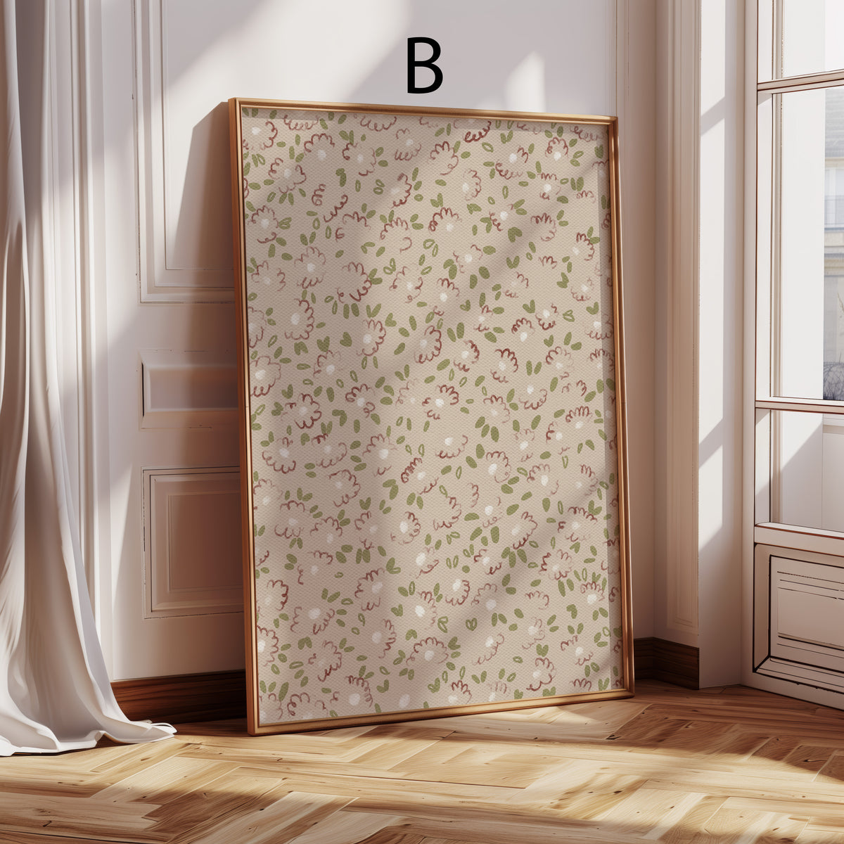 Blumen Poster · Vintage Wandbild · Florale Wanddeko · Geschenkidee · Dekoprint ohne Rahmen