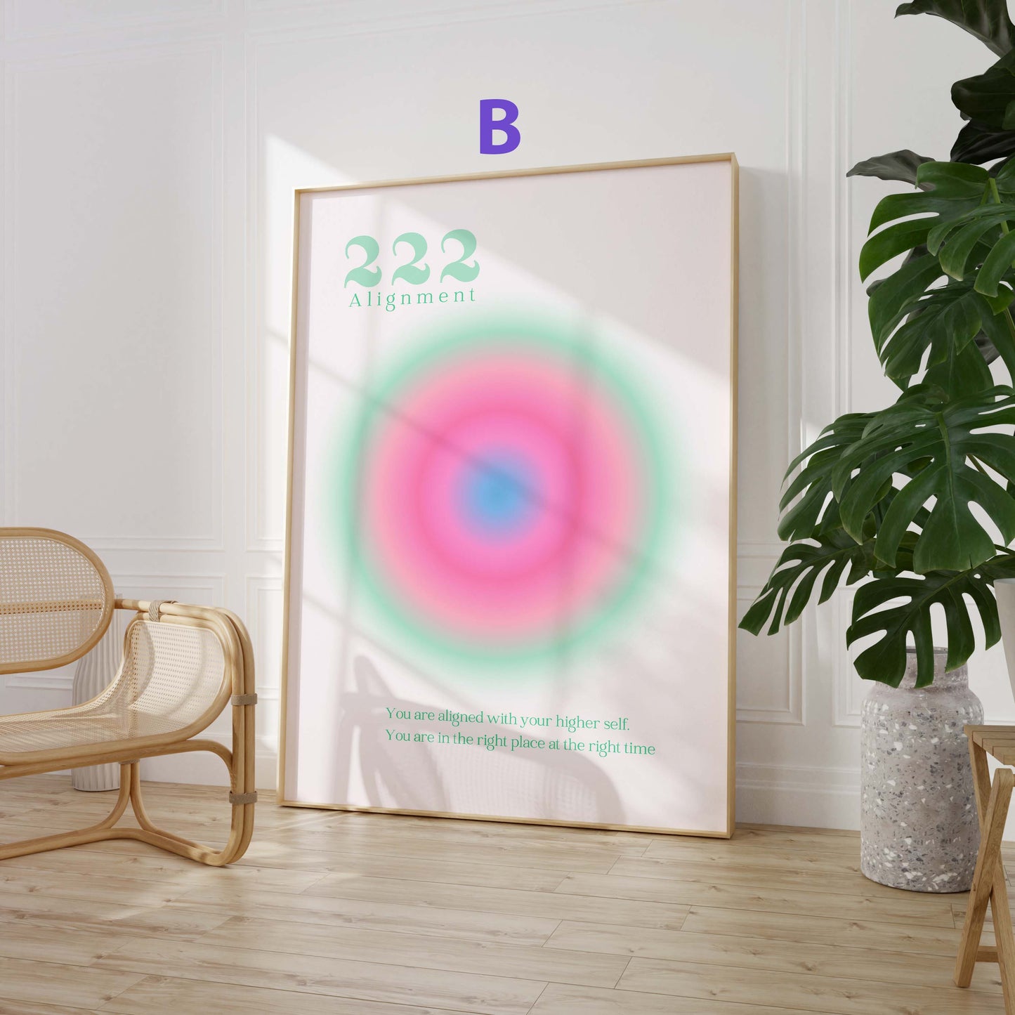 Angel Numbers Poster · Geschenkidee · 111 222 333 444 555 666 777 888 999 · Dekoprint ohne Rahmen