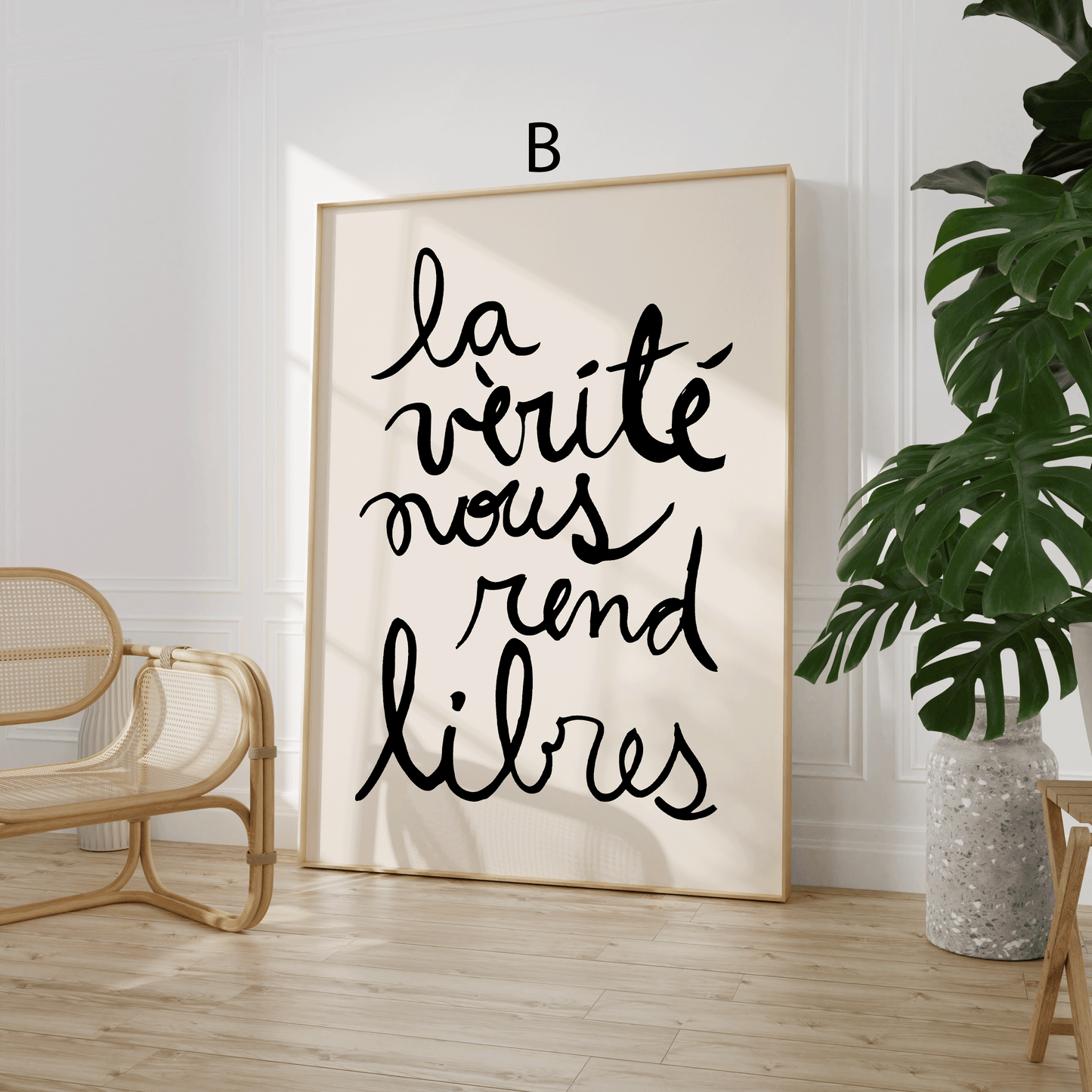 Paris Poster · Geschenkidee · Französische Typografie Café Eiffelturm Illustration · Dekoprint ohne Rahmen