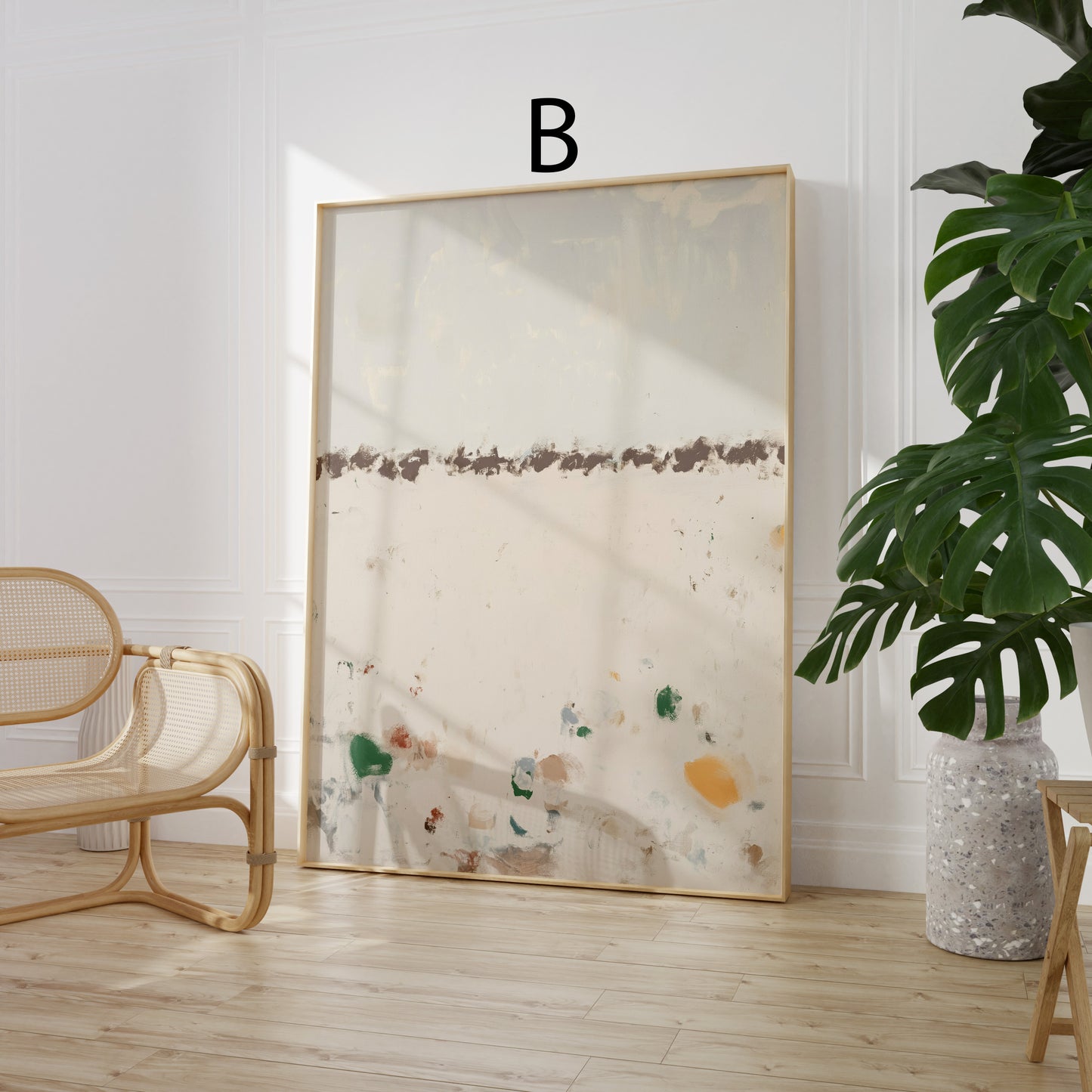 Minimalistische Poster · Geschenkidee · Dezente Farben feine Strukturen Pastell Malerei · Dekoprint ohne Rahmen