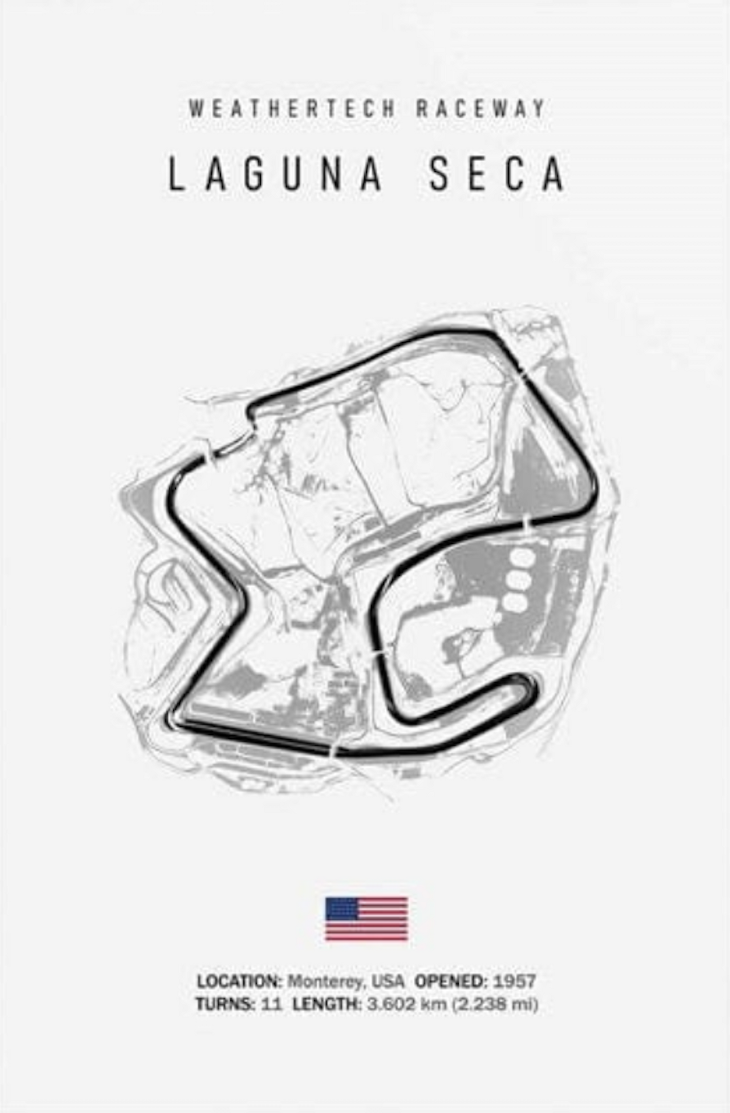 Poster Formel 1 Kalender 2026 Strecken Großer Preis von Silverstone Laguna Seca als Deko Print ohne Rahmen