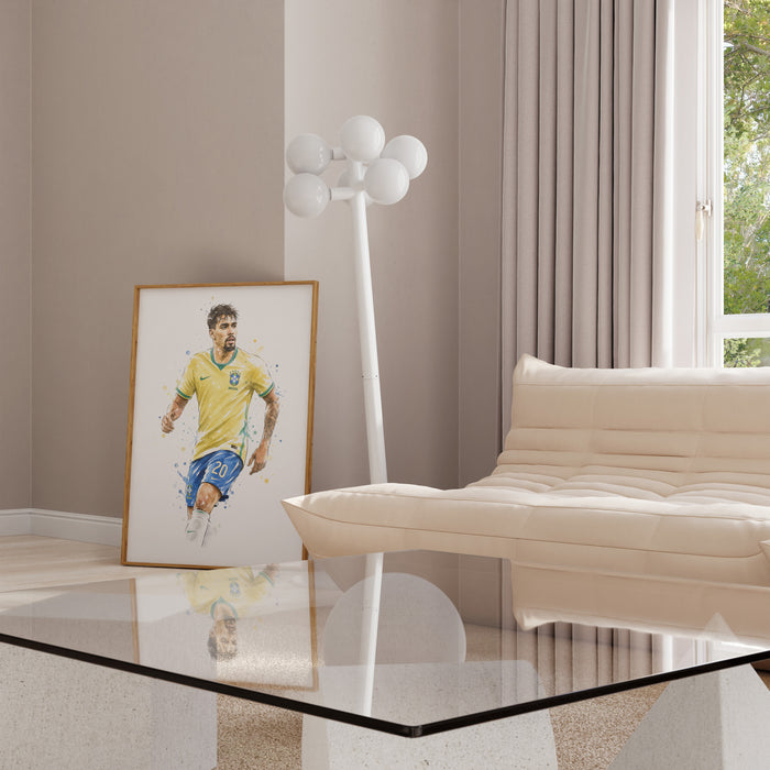 Brasilien Fussball Poster – Edles Baumwoll-Canvas
