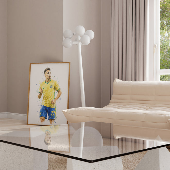 Brasilien Fußball Poster – Premium Baumwoll-Qualität