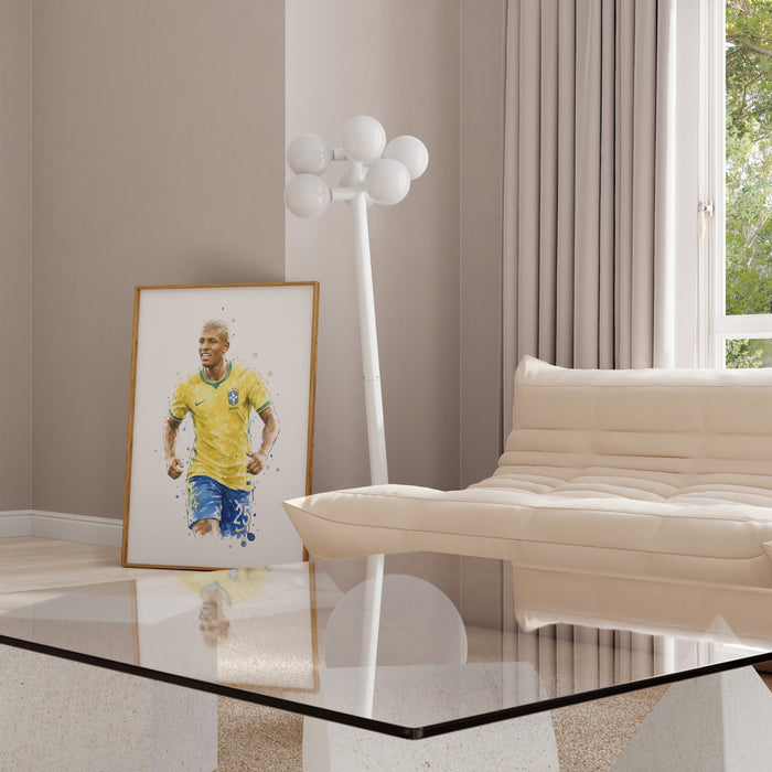 Exklusives Brasilien Fussball Poster aus Baumwolle