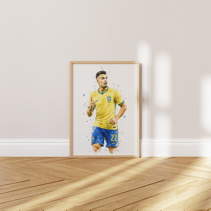Brasilien Fußball Poster – Premium Baumwoll-Qualität