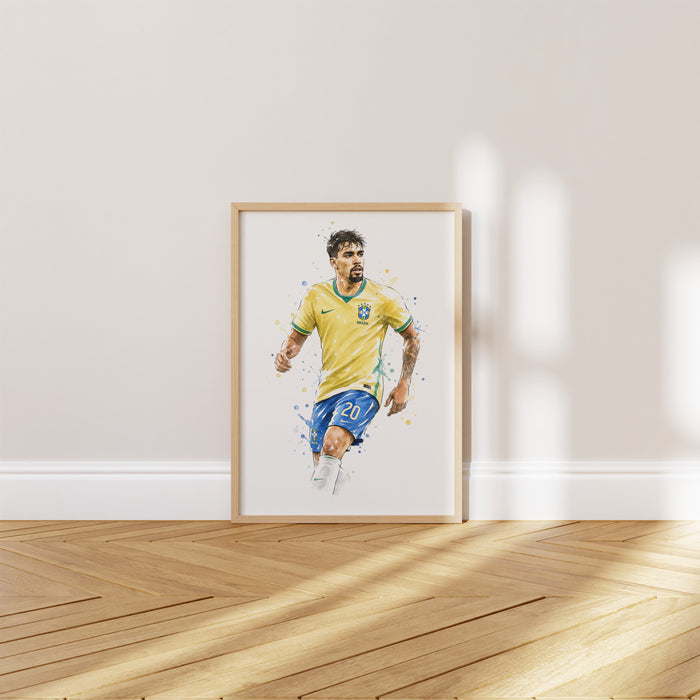 Brasilien Fussball Poster – Edles Baumwoll-Canvas