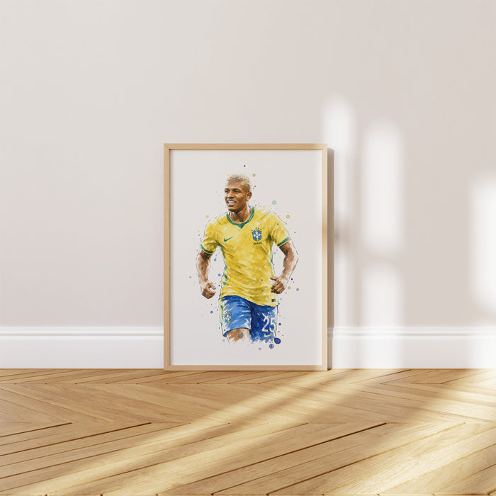 Exklusives Brasilien Fussball Poster aus Baumwolle