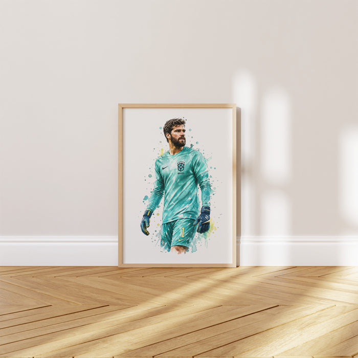 Brasilien Fussball Poster aus Premium Baumwolle