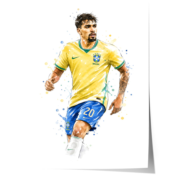 Brasilien Fussball Poster – Edles Baumwoll-Canvas