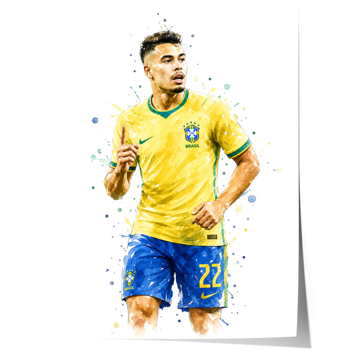 Brasilien Fußball Poster – Premium Baumwoll-Qualität