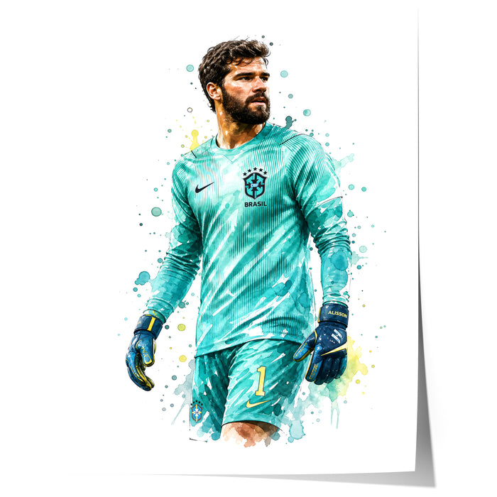 Brasilien Fussball Poster aus Premium Baumwolle