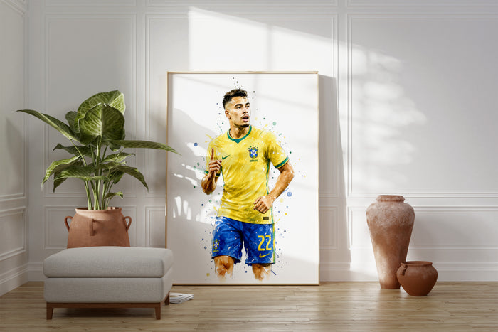 Brasilien Fußball Poster – Premium Baumwoll-Qualität