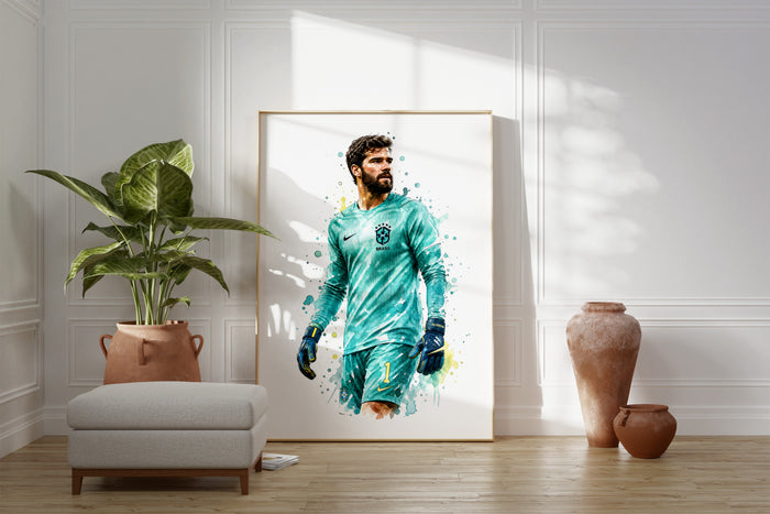 Brasilien Fussball Poster aus Premium Baumwolle
