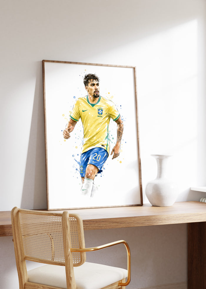 Brasilien Fussball Poster – Edles Baumwoll-Canvas