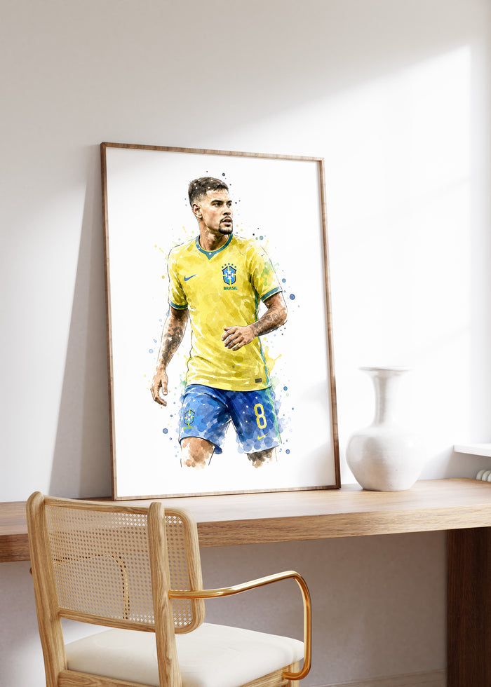 Brasilien Fussball Poster – Premium Baumwolle & Kunst