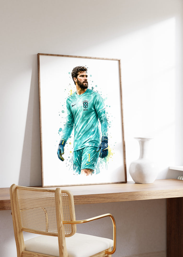 Brasilien Fussball Poster aus Premium Baumwolle