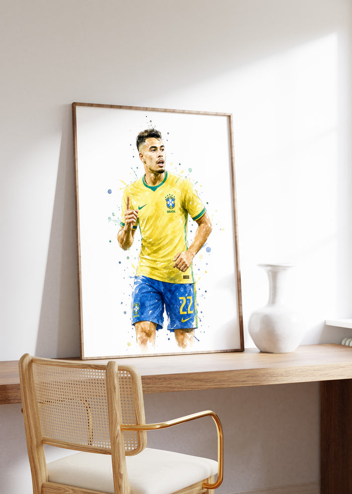 Brasilien Fußball Poster – Premium Baumwoll-Qualität