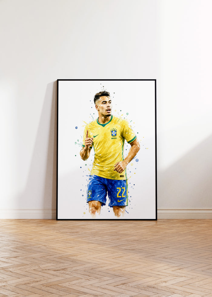 Brasilien Fußball Poster – Premium Baumwoll-Qualität