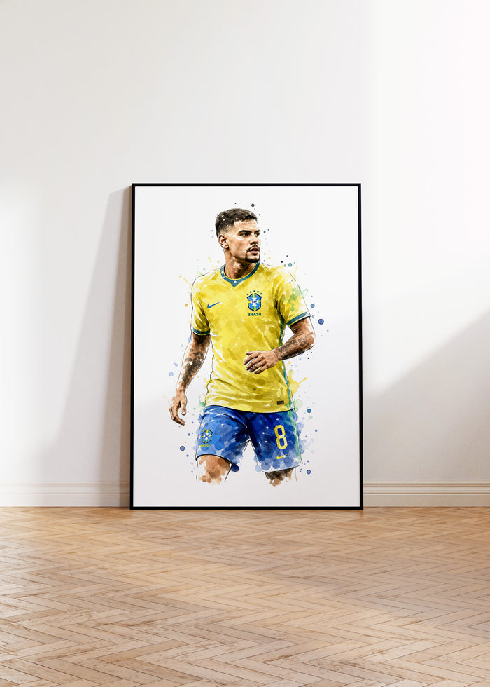 Brasilien Fussball Poster – Premium Baumwolle & Kunst