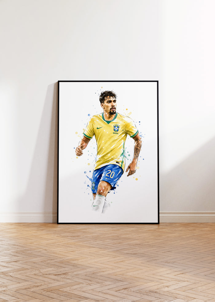 Brasilien Fussball Poster – Edles Baumwoll-Canvas