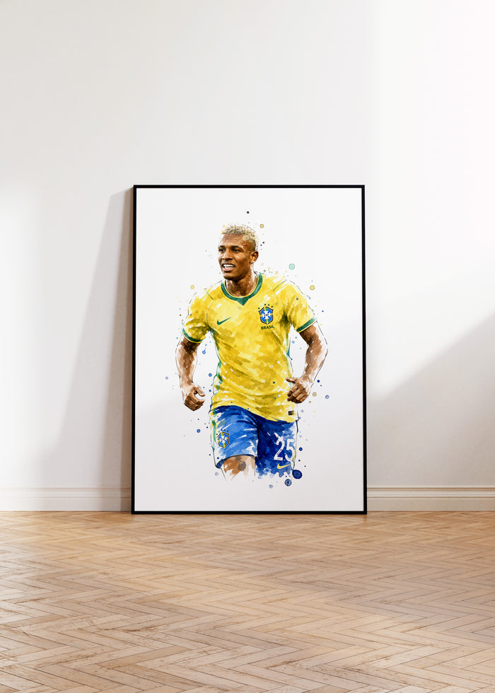 Exklusives Brasilien Fussball Poster aus Baumwolle
