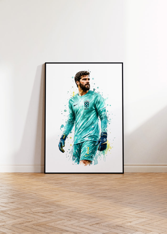 Brasilien Fussball Poster aus Premium Baumwolle
