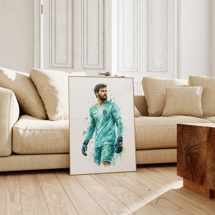 Brasilien Fussball Poster aus Premium Baumwolle