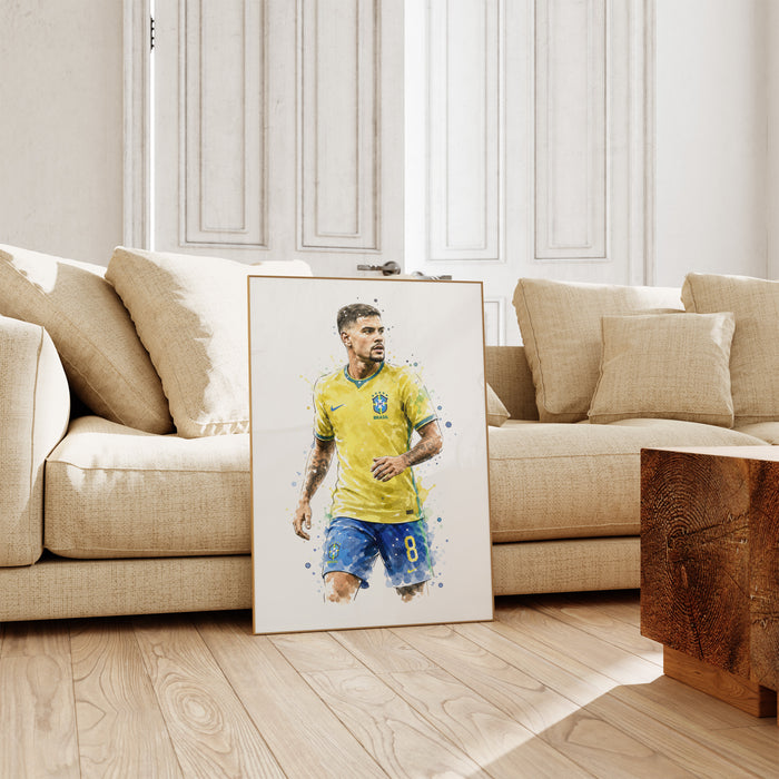 Brasilien Fussball Poster – Premium Baumwolle & Kunst