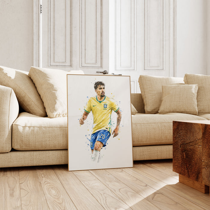 Brasilien Fussball Poster – Edles Baumwoll-Canvas