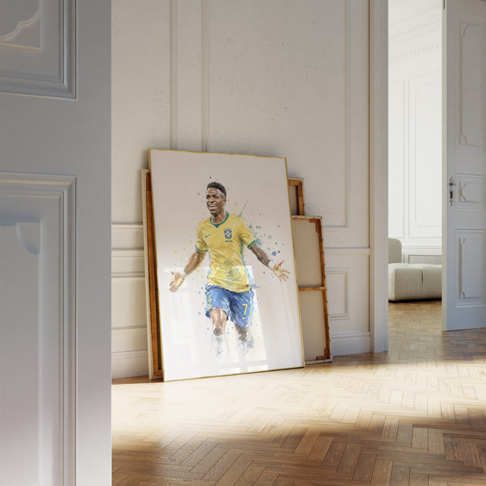 Brasilien Fussball Poster – Premium Baumwollkunst