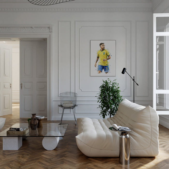 Brasilien Fussball Poster – Premium Baumwolle & Kunst