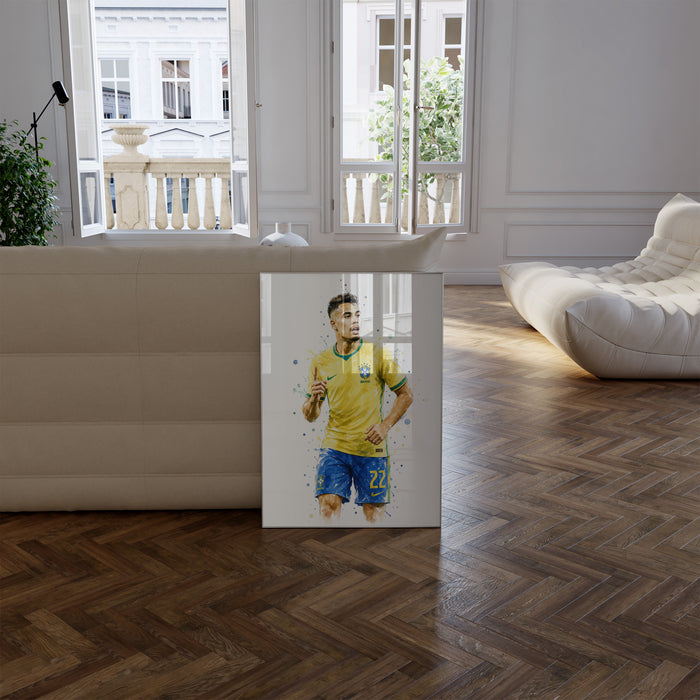 Brasilien Fußball Poster – Premium Baumwoll-Qualität