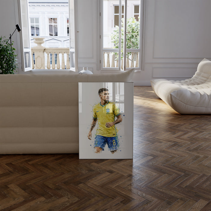 Brasilien Fussball Poster – Premium Baumwolle & Kunst
