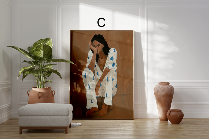 JUSTGOODMOOD Poster – Premium Baumwoll-Canvas Kunstwerke
