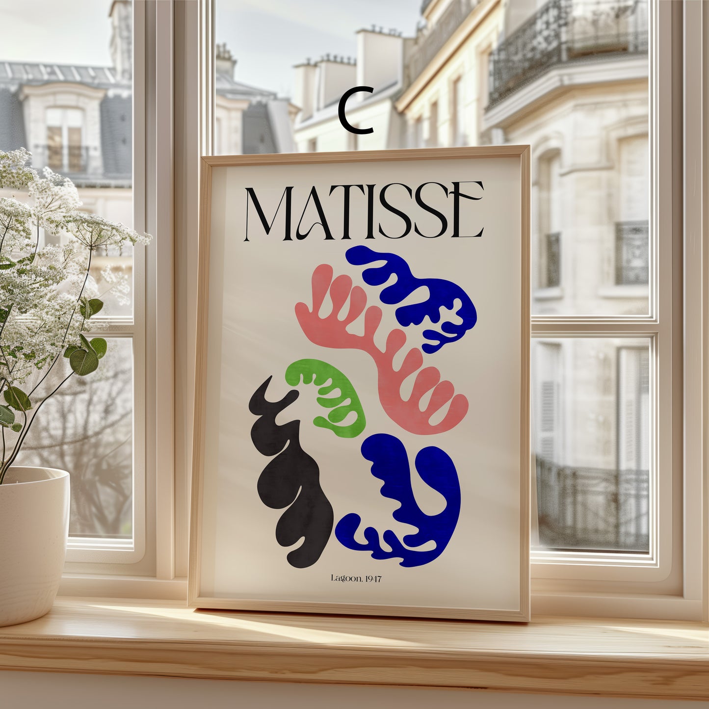 Henri Matisse Poster · Geschenkidee · Line Art Abstrakte Formen Scherenschnitt Farbige Kompositionen · Dekoprint ohne Rahmen