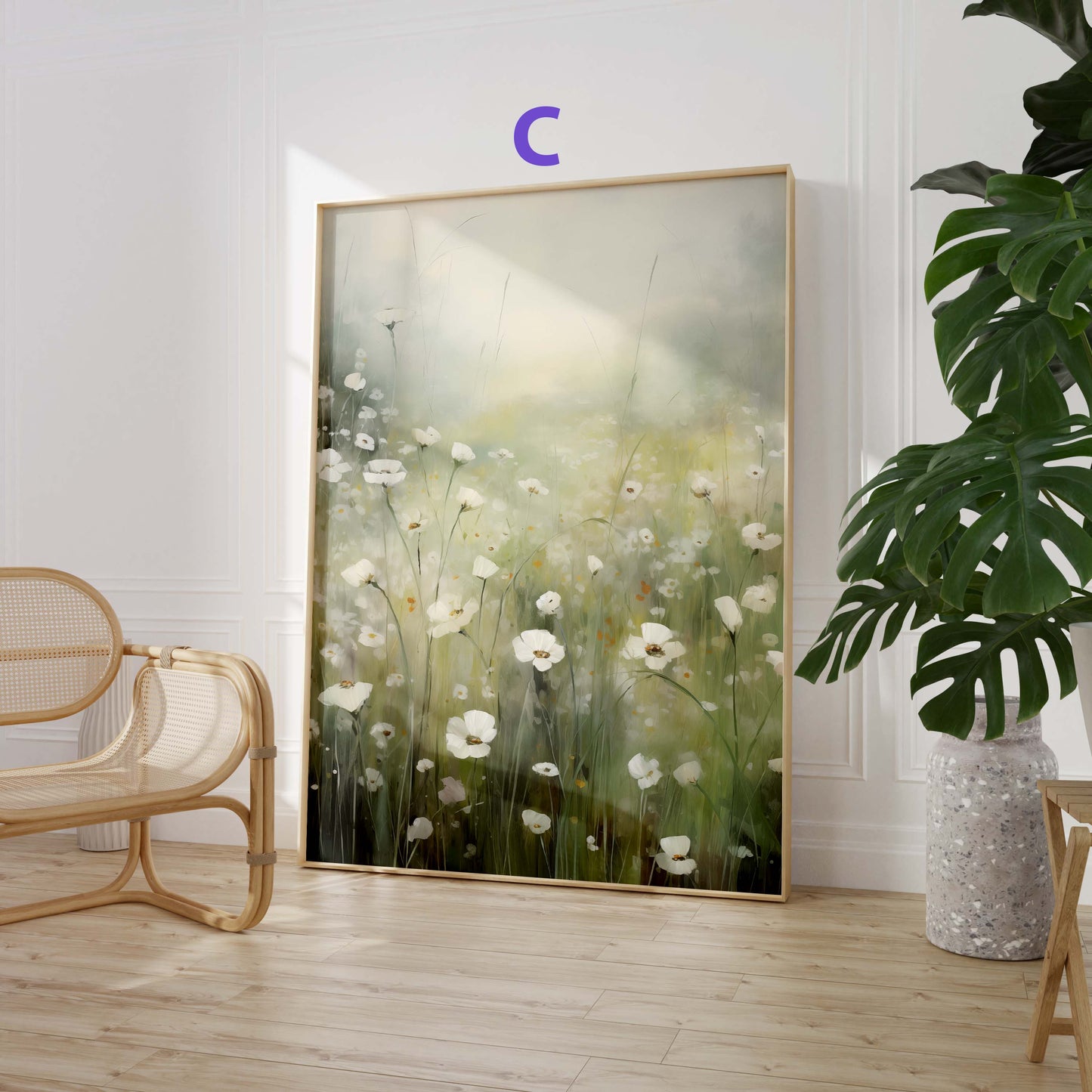 Blumen Poster · Geschenkidee · Wildblumen Wiesenblüten und Florale Naturkunst · Dekoprint ohne Rahmen