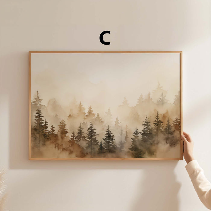Panorama Landschaft Poster – Premium Baumwoll-Print