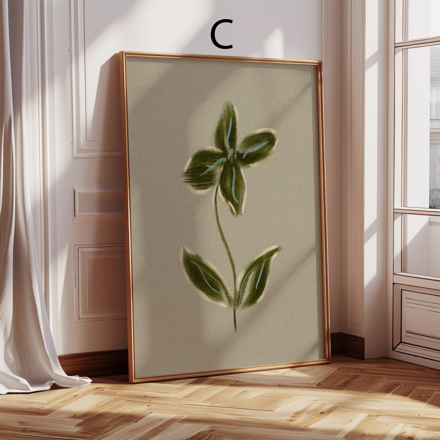 Blumen Poster · Botanische moderne Wandbilder · Dekoprint ohne Rahmen