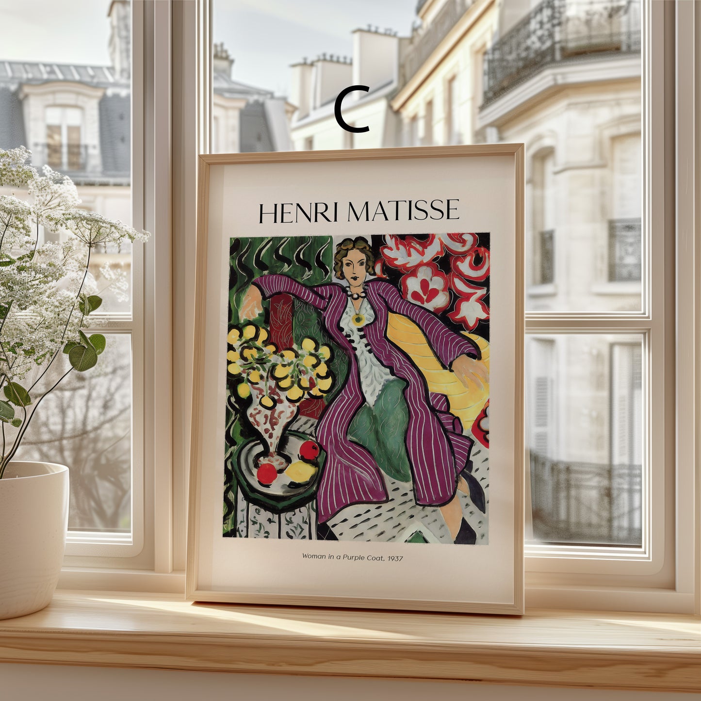 Henri Matisse Poster · Geschenkidee · Tanger Fenster Goldfisch Pflaumenblüten Pfingstrosen Fauvistisches Interieur · Dekoprint ohne Rahmen
