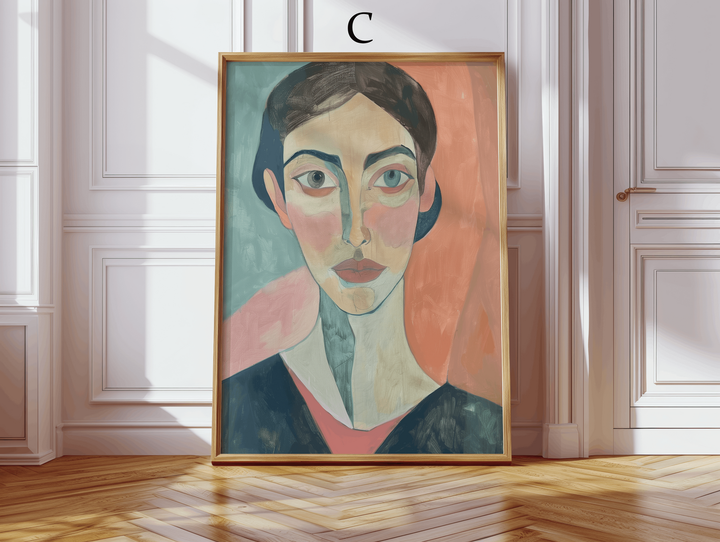 Abstrakte Portrait Poster · Geschenkidee · Mediterrane Landschaft · Dekoprint ohne Rahmen