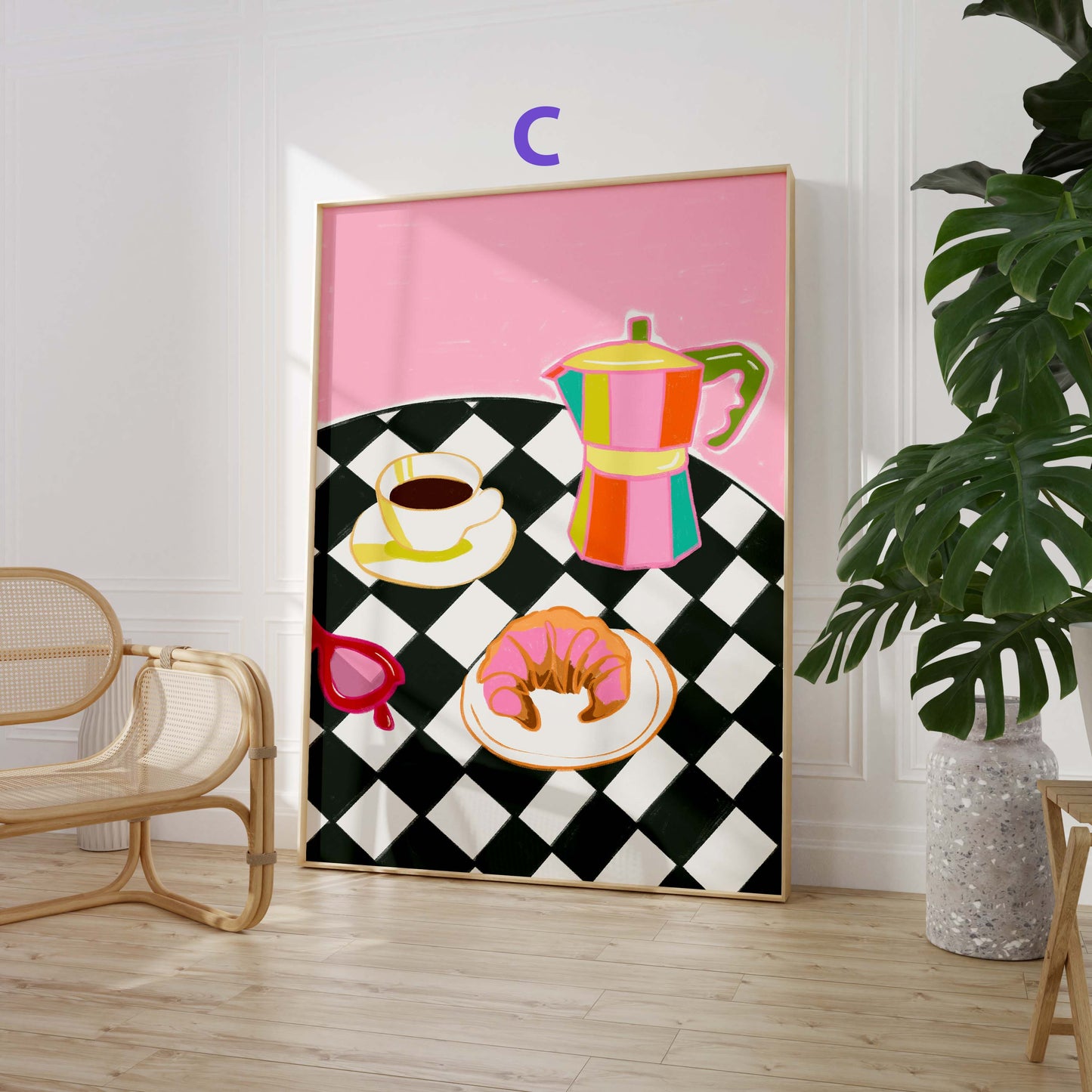 Colorful Dining Poster · Geschenkidee · Minimalistisches Food Illustration Style Design · Moderne Küchenkunst · Print ohne Rahmen