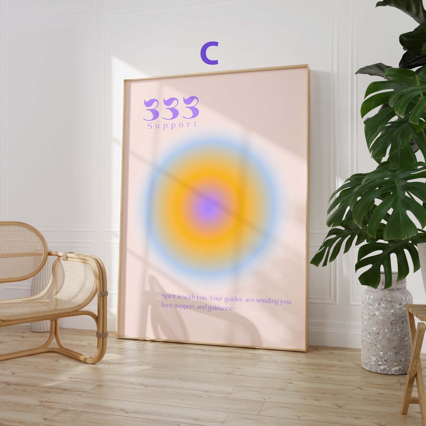 Angel Numbers Poster · Geschenkidee · 111 222 333 444 555 666 777 888 999 · Dekoprint ohne Rahmen