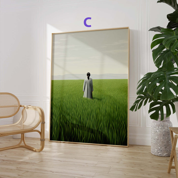 JUSTGOODMOOD Kunstposter – Farbintensiver Baumwoll-Canvas