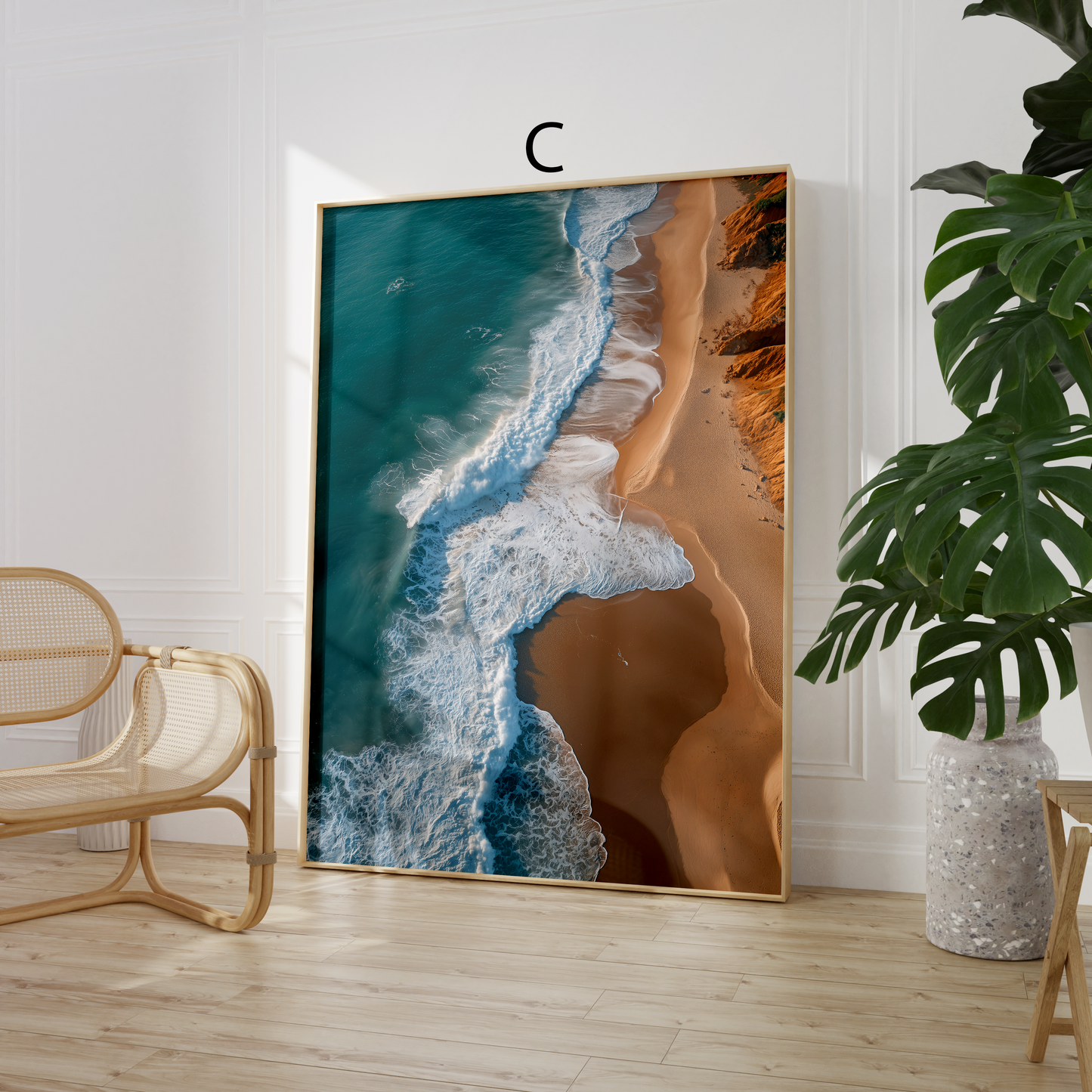 Strand Poster · Geschenkidee · Strand Surfen Meer Fotografie · Dekoprint ohne Rahmen